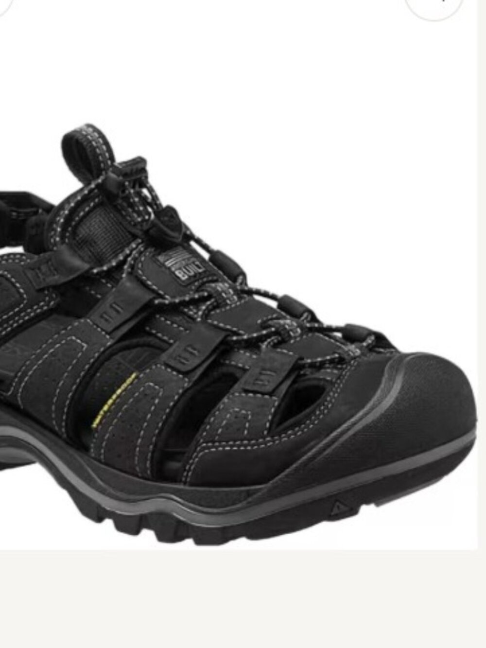 KEEN OUTDOOR WATERPROOF FISHERMAN'S SANDALS BLACK MEN'S SIZE 8 / 40.5 EU